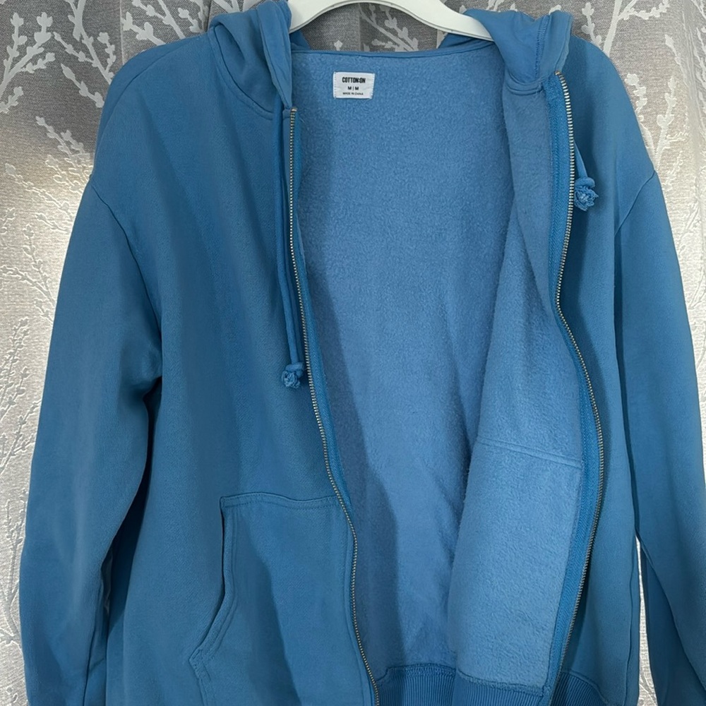 Blue cotton on zip up